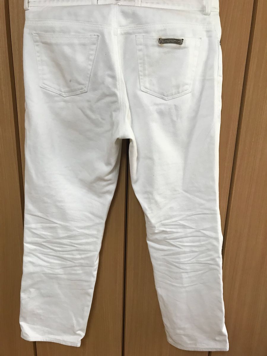 初期 フレアニー クロムハーツ chrome hearts ホワイトデニムパンツ