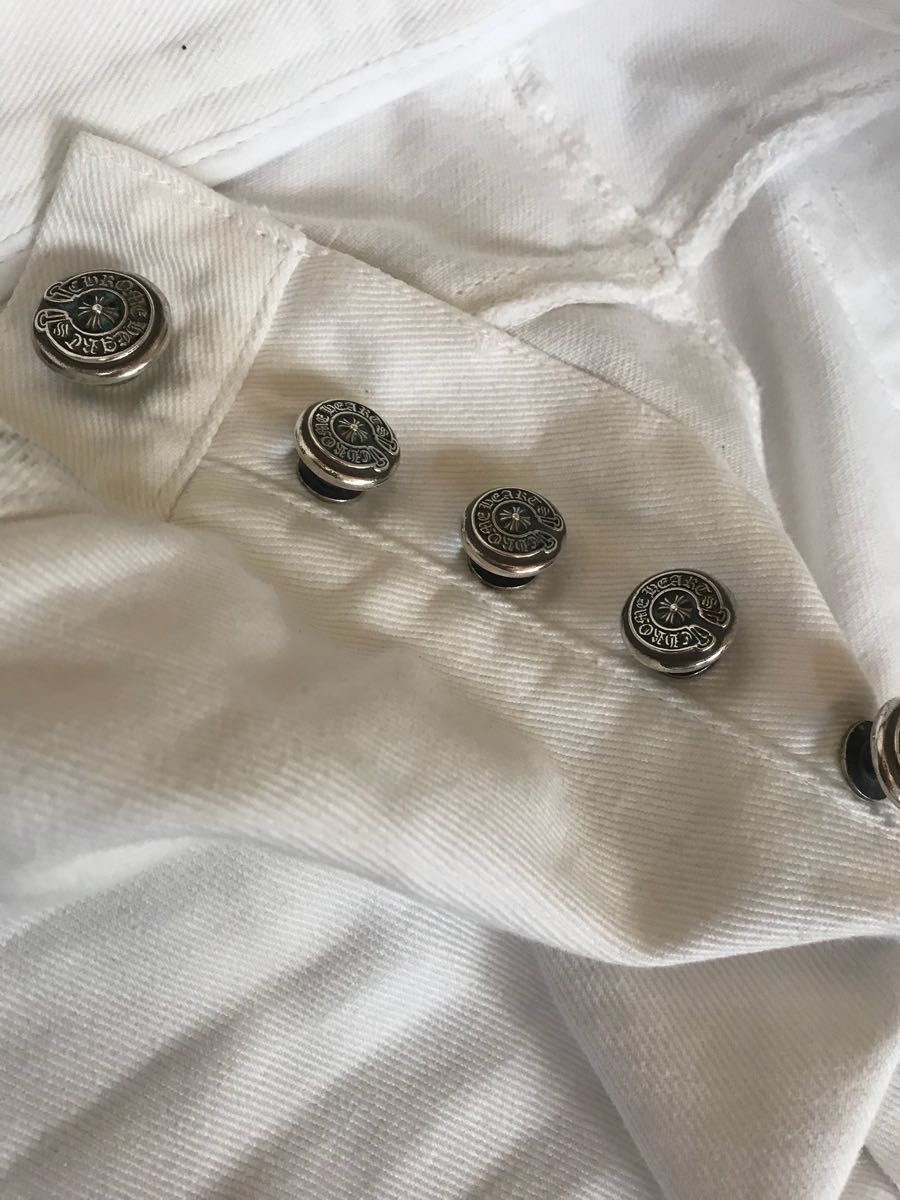 初期 フレアニー クロムハーツ chrome hearts ホワイトデニムパンツ