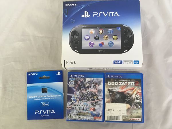 K613 SONY PSVITA ゴッドイーター ファンタシースターオンライン2 メモリ-カード 16GB セット Vita PlayStation