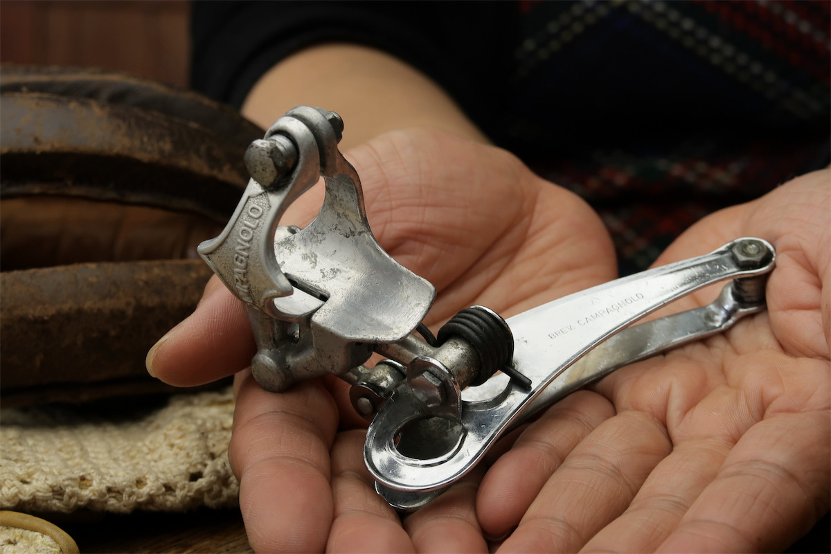 CAMPAGNOLO RECORD ディレイラー 前 変速機 COLNAGO ALAN PINARELLO ROSSIN DE ROSA BIANCHI GIOS MASI LEGNANO ビンテージロードバイクに