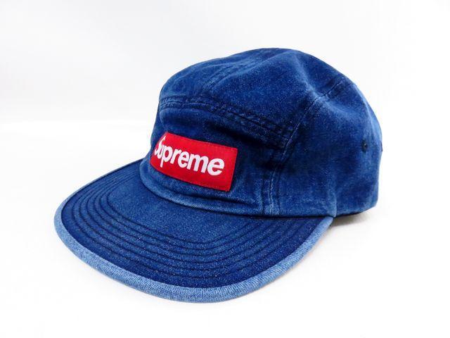 Camp cap シュプリーム帽子青 正規保証 未使用 18ss Supreme Denim