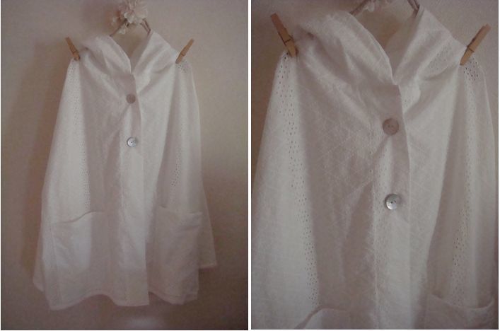 2025，品質保証 ハンドメイド オフホワイト刺繍レースフードのJK(トップス)｜売買されたオークション情報、yahooの商品情報をアーカイブ公開 - オークファン トップス