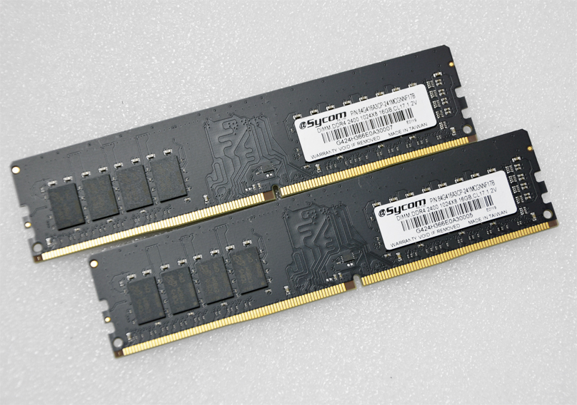 Sycom DDR4 2400 16GB メモリ 3枚セット サイコム】 Sycom 16GB DDR4-2400 x2枚 (計32GB) @Used@ 28E 【公式通販】