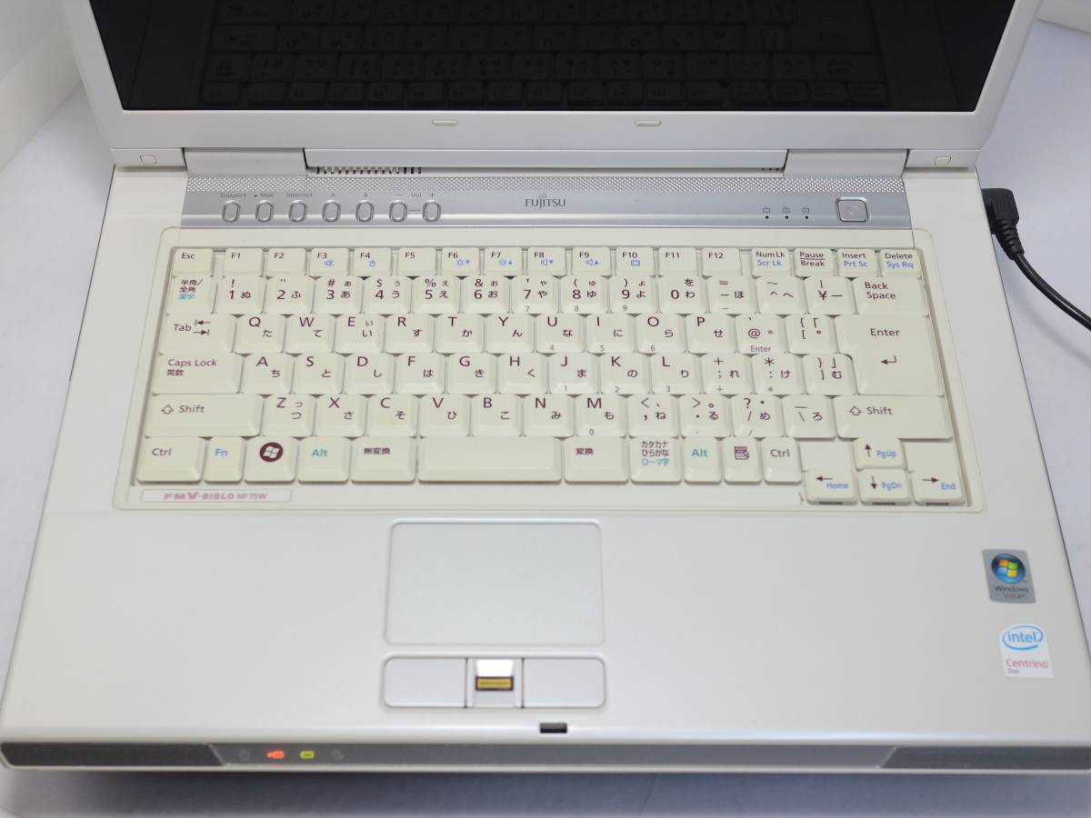 Y/富士通 FMV-BIBLO NF75W/Core 2 Duo T7100/1.8GHz/2コア/2G/ホワイト 