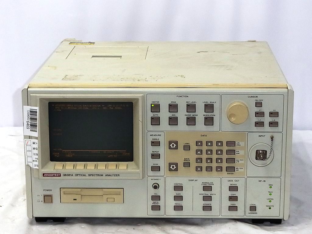 ADVANTEST R31## スペクトラムアナライザー システムカードCF 1円～Advantest 光スペクトラム・アナライザ Q8381A 売切り 動作未確認