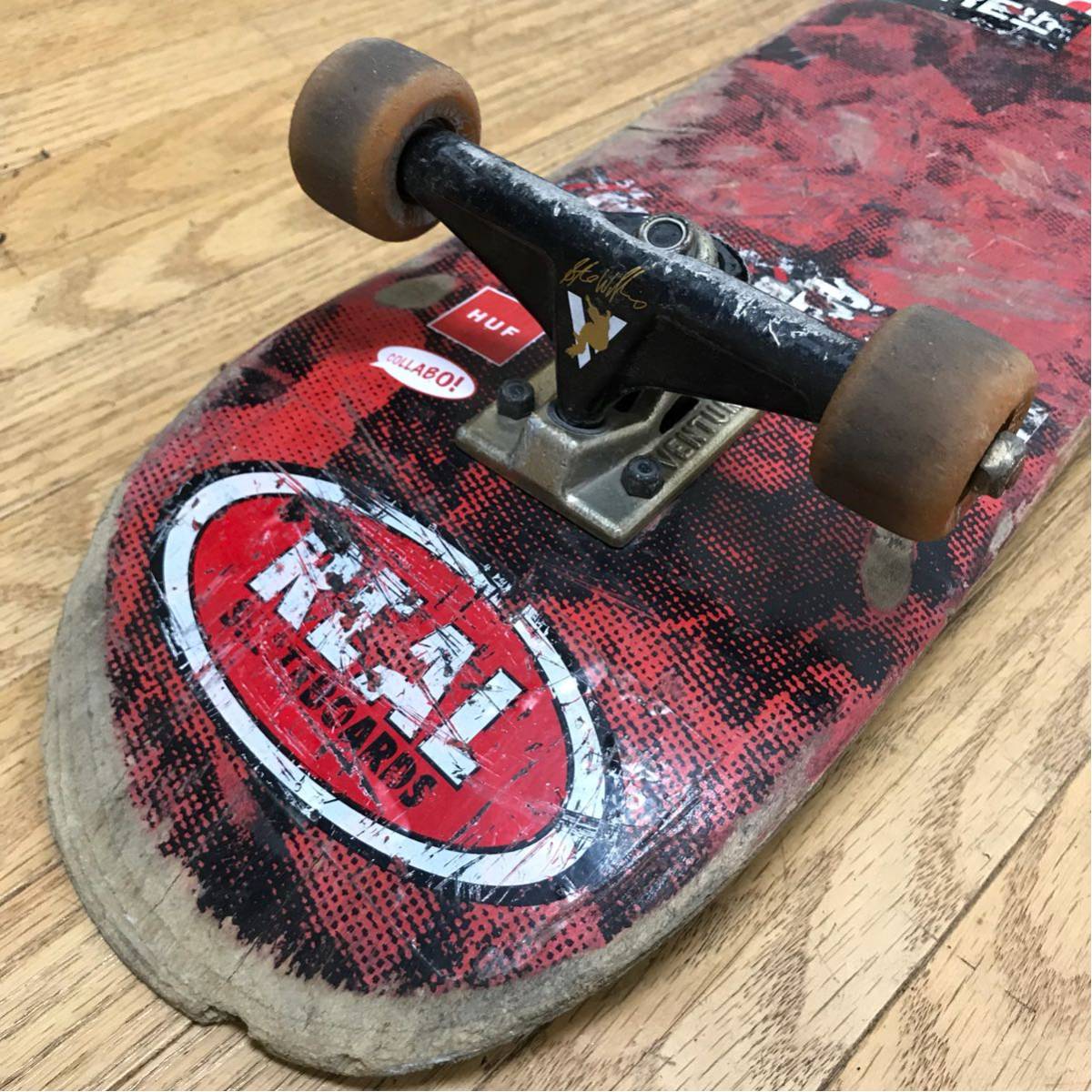 1円～□REAL スケートボード コンプリートセット 完成品 リアル HUF  