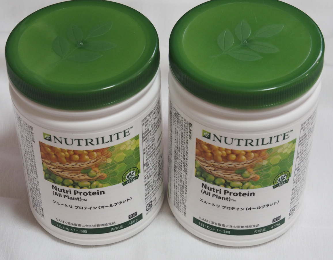 即決★アムウェイ　NUTRILITE　ニュートリ プロテイン オールプラント 450g×2本セット