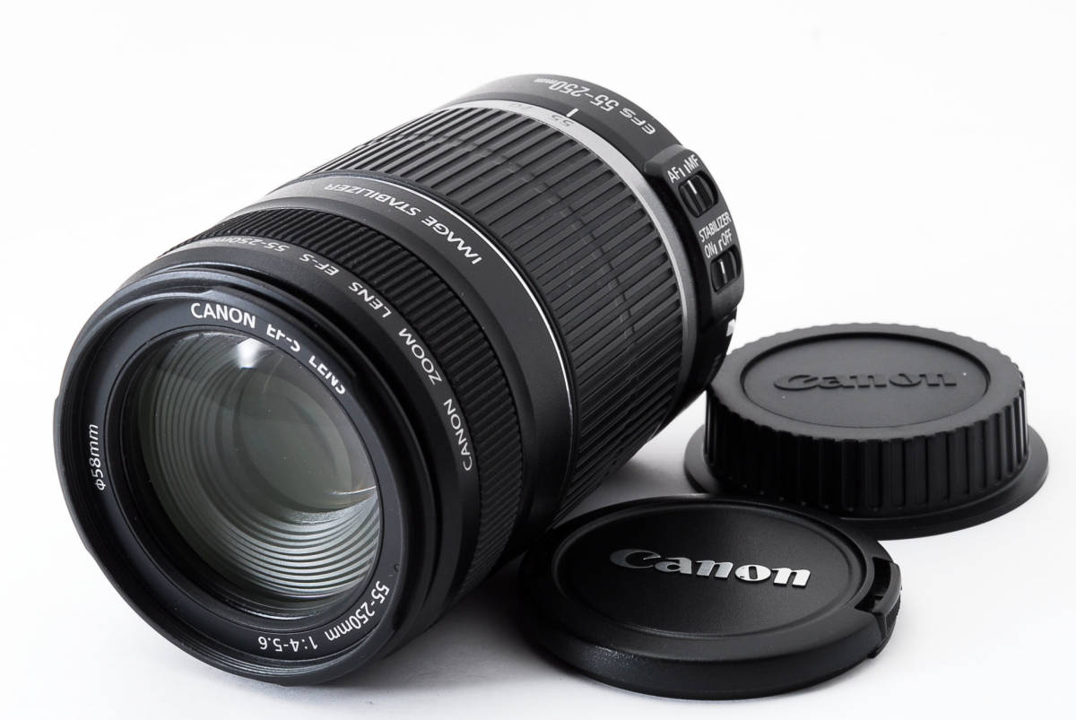 お買い得，新品 超極上級 手振れ補正ズーム キヤノン Canon EF-S 55-250mm F4-5.6 IS(キヤノン)｜売買されたオークション情報、yahooの商品情報をアーカイブ公開 - オークファン キヤノン
