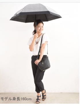 新品 サンバリア100 三段折 コンビ白黒ストライプ 日傘 【公式通販】