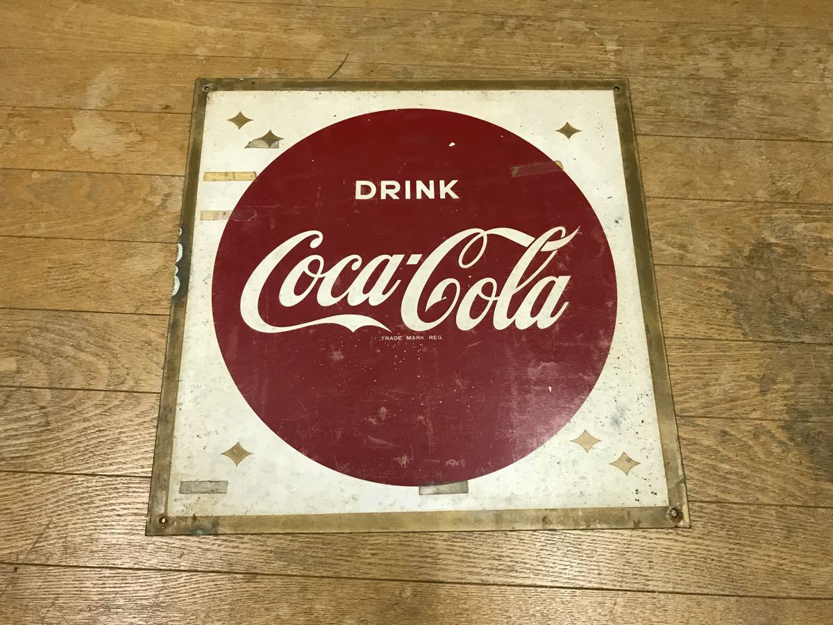 昭和レトロ コカコーラ 看板 コカ・コーラ Coca-Cola 当時物 レトロ