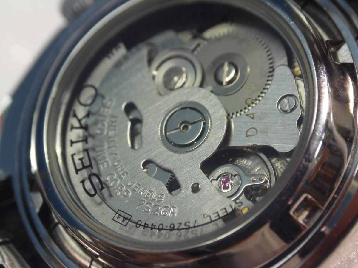 ○○【M6D24】SEIKO 自動巻き 腕時計 セイコー 7S26-0440 黒 
