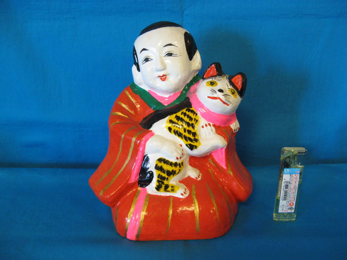 n896 土人形 坊ノ谷人形 招き猫 高木亀次郎 郷土玩具 民芸品白蓮03 坊
