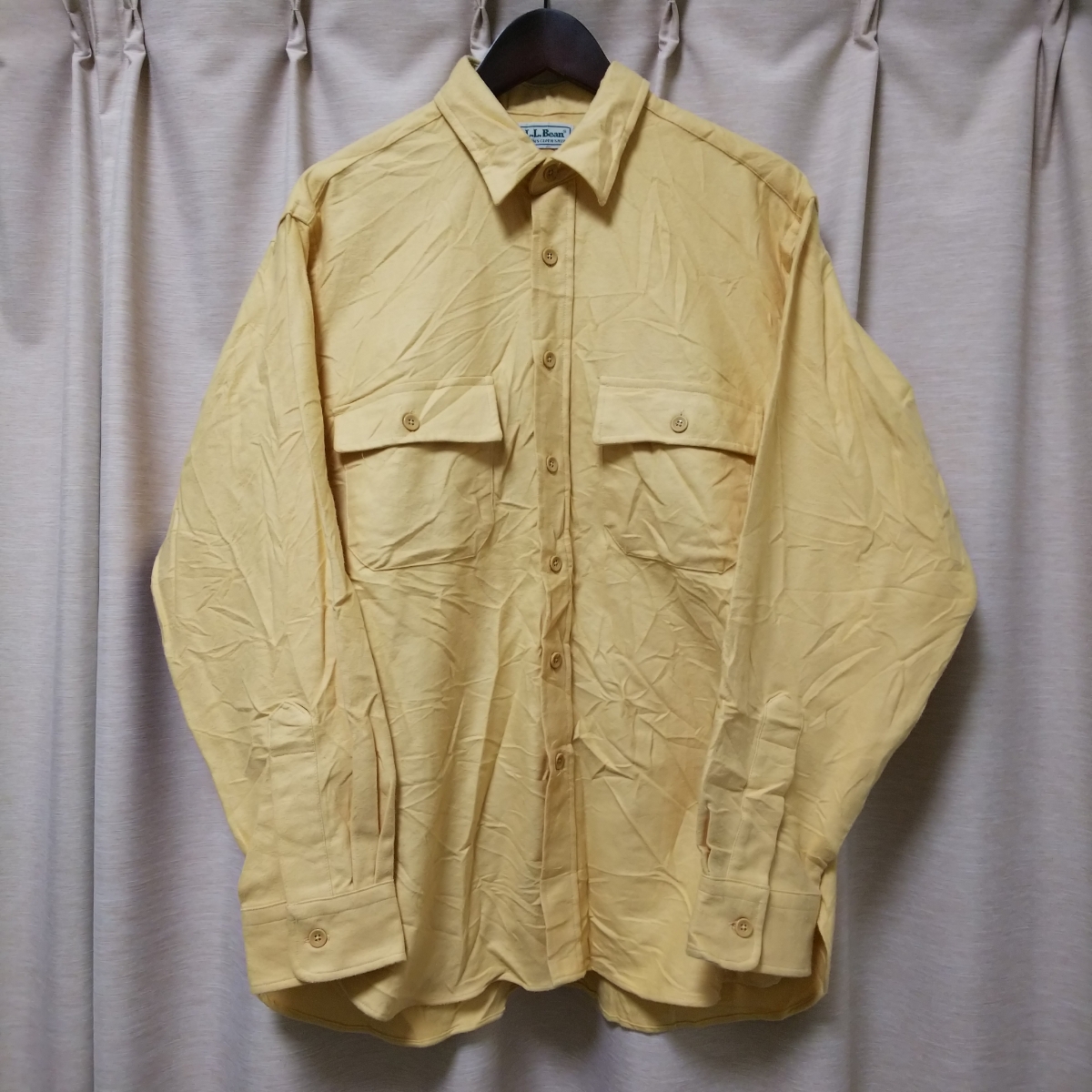  アウトドア L.L.Bean エルエルビーン 長袖シャツ Lサイズ ビッグサイズ 厚手 ベージュ USA製(男性用)｜売買されたオークション情報、yahooの商品情報をアーカイブ公開 - オークファン 男性用