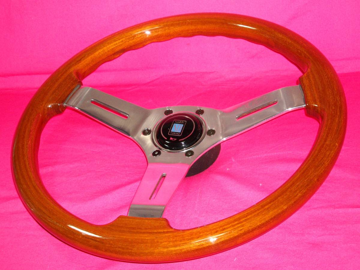 ◇セール□NARUDI/ナルディ○ウッドステアリング/3本スポーク/外径:約