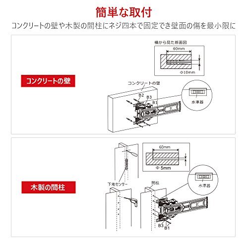 Loctek テレビ壁掛け金具 テレビマウント 液晶テレビ32～55インチ対応