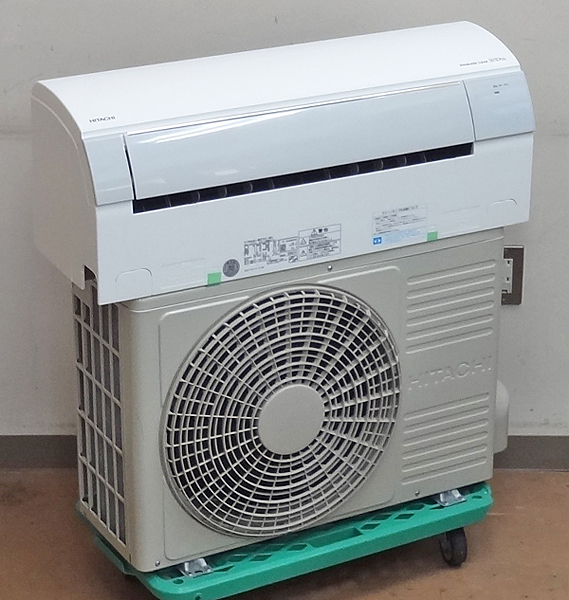 HITACHI【RAS-M22C】日立 ステンレス クリーン 白くまくん 日射センサー ecoこれっきり運転 フィルター自動掃除 エアコン 6畳用 2014年製/B