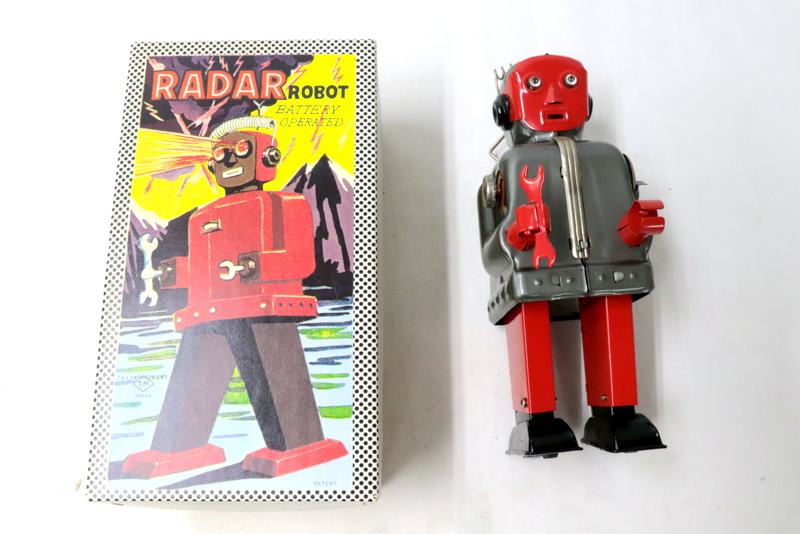 ノムラ【RADAR ROBOT】動作確認済(目部分 光ります) 復刻 ブリキ