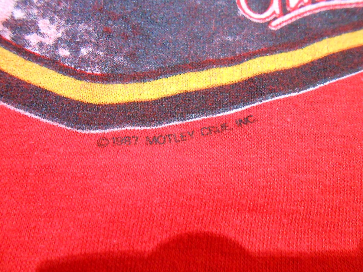 Crue モトリークルー Motley 80s ロゴ刺繍半袖シャツ 80年代 