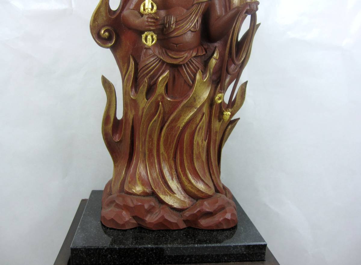 銅製 撒金 不動明王像 仏像 宗教 仏教古美術 供養品 古賞物 古董品 古