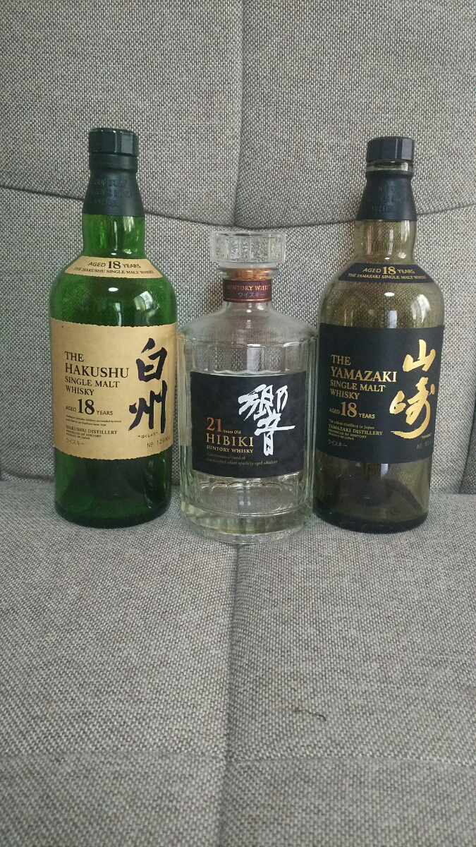 白州18年 響21年 山崎18年 空瓶
