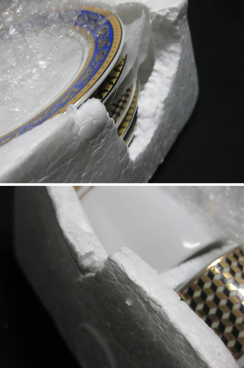 デミタス カップ＆ソーサー 6客 総柄違/金彩/未使用/コーヒーカップ/箱 イタミ有_5