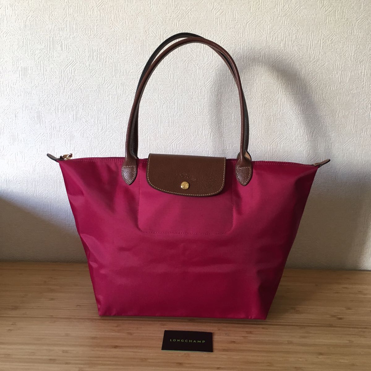 美品✨Longchamp ルプリアージュ L トートバッグ ダスティピンク 楽天 