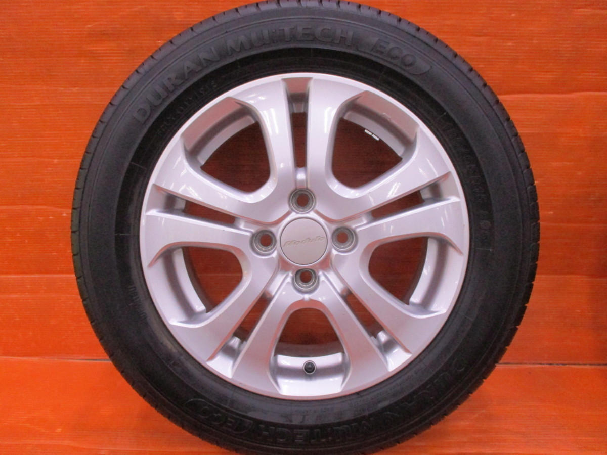 【Y】Modulo/モデューロ ME-006 15インチ 5.5J +50 PCD100 4H DURN MU:TEC 185/65R15 フリード スパイク等