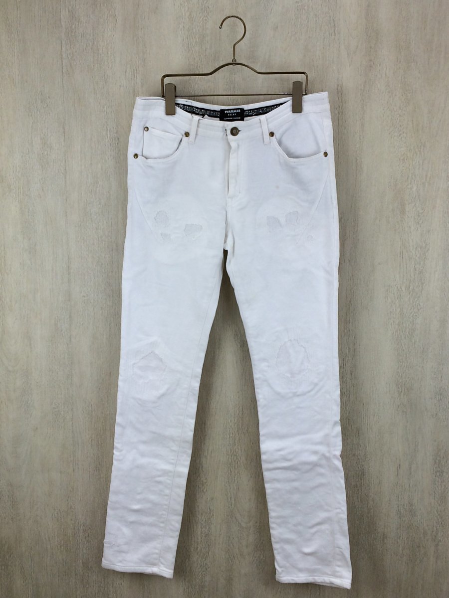 爆買い，定番人気 1piu1uguale3 ジョグデニムパンツ/L/コットン/WHT/汚れ有(Lサイズ)｜売買されたオークション情報、yahooの商品情報をアーカイブ公開 - オークファン Lサイズ