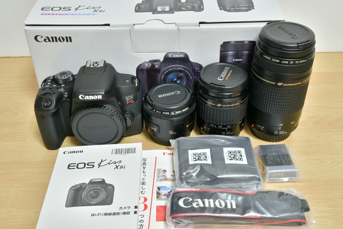 新同品 キャノン Canon EOS kiss x9i 標準＆望遠＆単焦点トリプルレンズセット