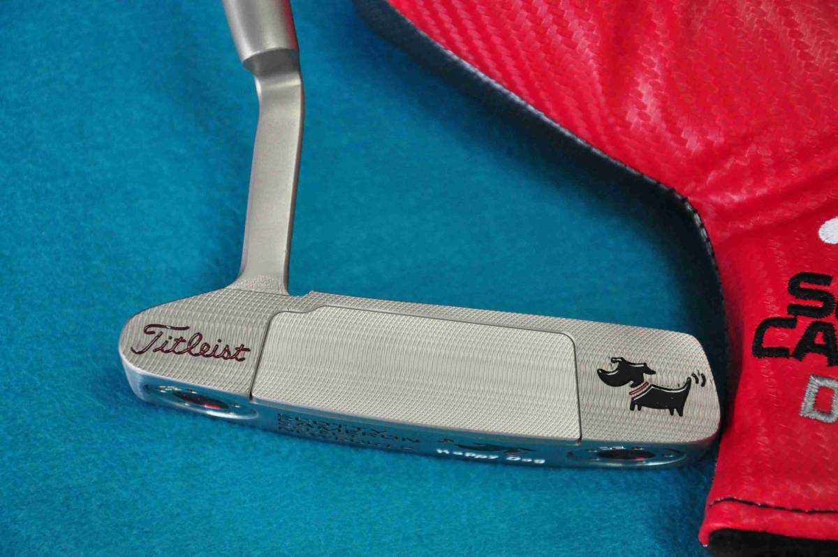 スコッティキャメロン カスタムパター ニューポート2 [Happy Dog] [レッド × Black] 左用 33インチ