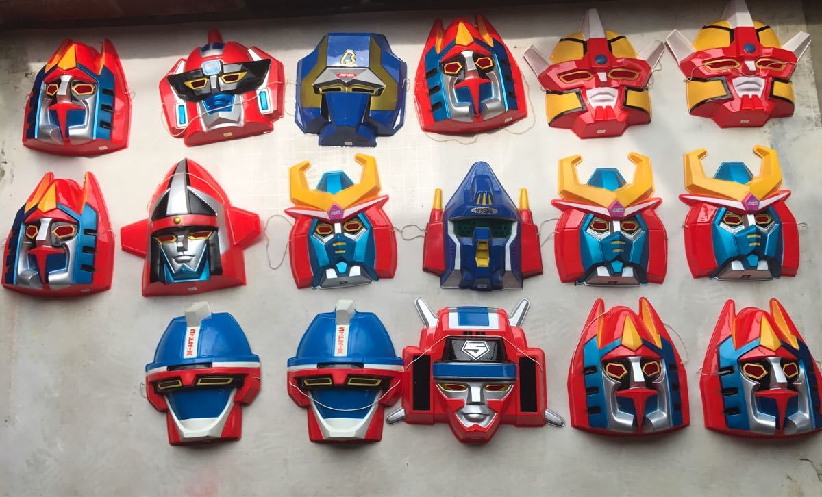 激レア 昭和40年 50年代頃のお面セット 戦隊 仮面ライダー