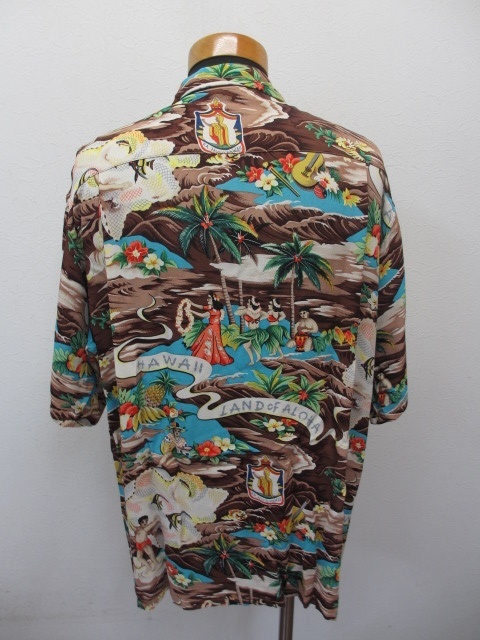 箱付 新品 SUN SURF サンサーフ アロハシャツ スペシャル LAND OF ALOHA サイズ M 縮緬 Hawaii ハワイ TOYO 東洋 レプリカ レーヨン 激レア