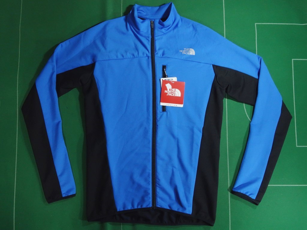 ▲ノースフェイス 高ストレッチ 吸湿速乾 リアクター ジャケット ボンバーブルー/ブラック M 未使用・タグ付!!!▲