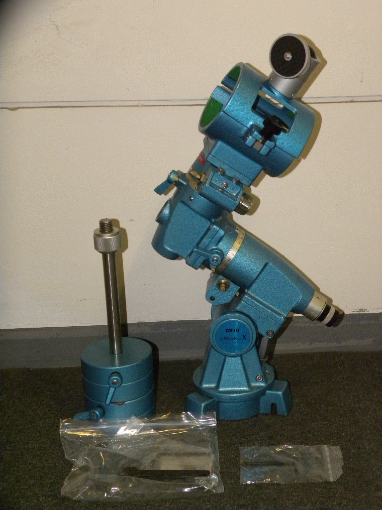 【五藤光学研究所】Mark-X EQUATORIAL 天体望遠鏡 8cm赤道儀 2枚玉セミアポクロマート 一式まとめてセット SL-5 SLIK TRIPOD 雲台 現状品_5