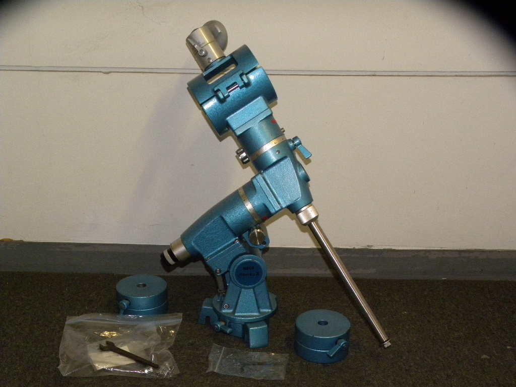 【五藤光学研究所】Mark-X EQUATORIAL 天体望遠鏡 8cm赤道儀 2枚玉セミアポクロマート 一式まとめてセット SL-5 SLIK TRIPOD 雲台 現状品_6