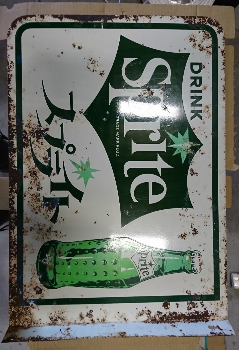 スプライト看板 ブリキ ホーロー レア レトロ 昭和 スプライト