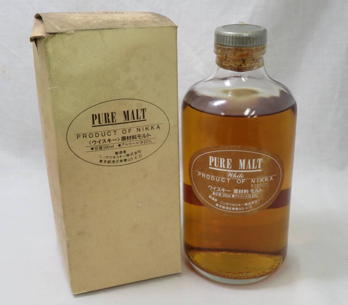 ニッカウイスキー ピュアモルト ホワイト【未開封】 未開栓古酒】NIKKA/ニッカウヰスキー/PURE MALT White/ピュアモルト