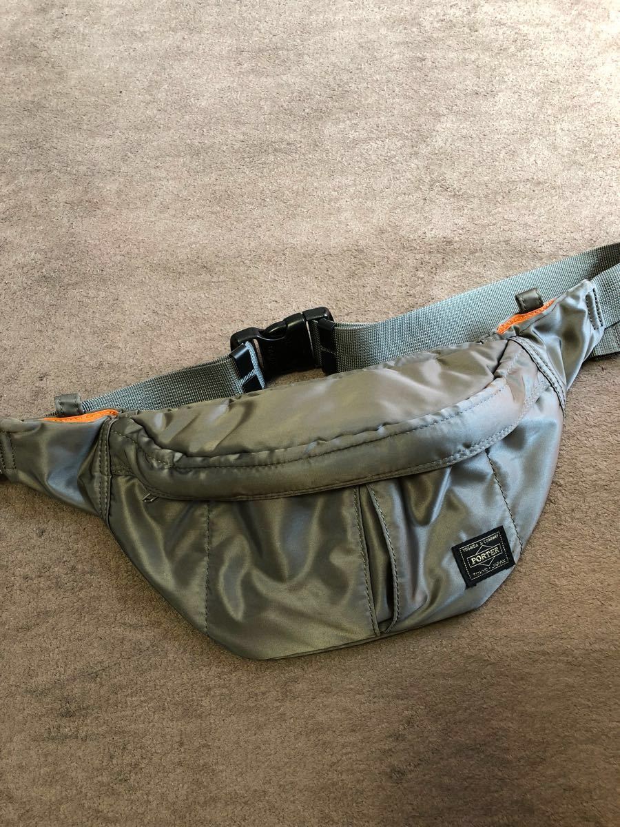 PORTER ポーター ボディバッグ ウエストポーチ グレー ポーター タンカー ウエストバッグS ボディバッグ PORTER ポーター