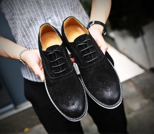 | 奈良の靴 サドル・オックスフォード 0 \u2013 ROCKBROSJP 【26.5cm】JL6663 新品・豚革スエード　コンフォート　サドル　レースアップ　通気性良い デッキシューズ　ビジネスシューズ