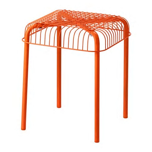 IKEA VASTERON ヴェステローン スツール 室内 屋外用 オレンジ 二脚