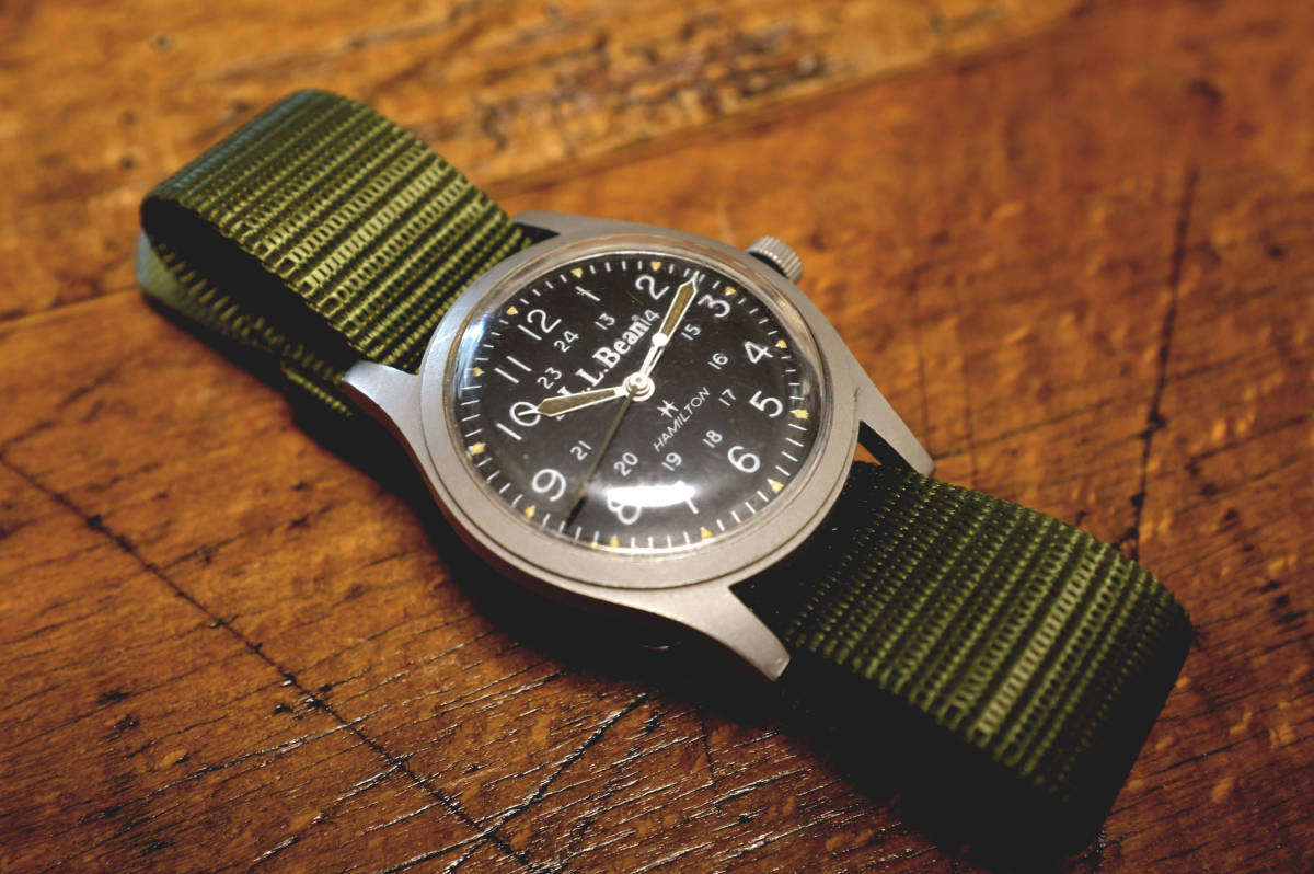 LA買い付け 1980s 希少 手巻き HAMILTON L.L.Bean Wネーム 921980 美品 