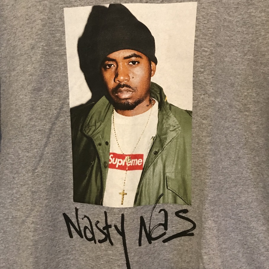 SUPREME 2017AW Nas Tee グレー サイズ：M