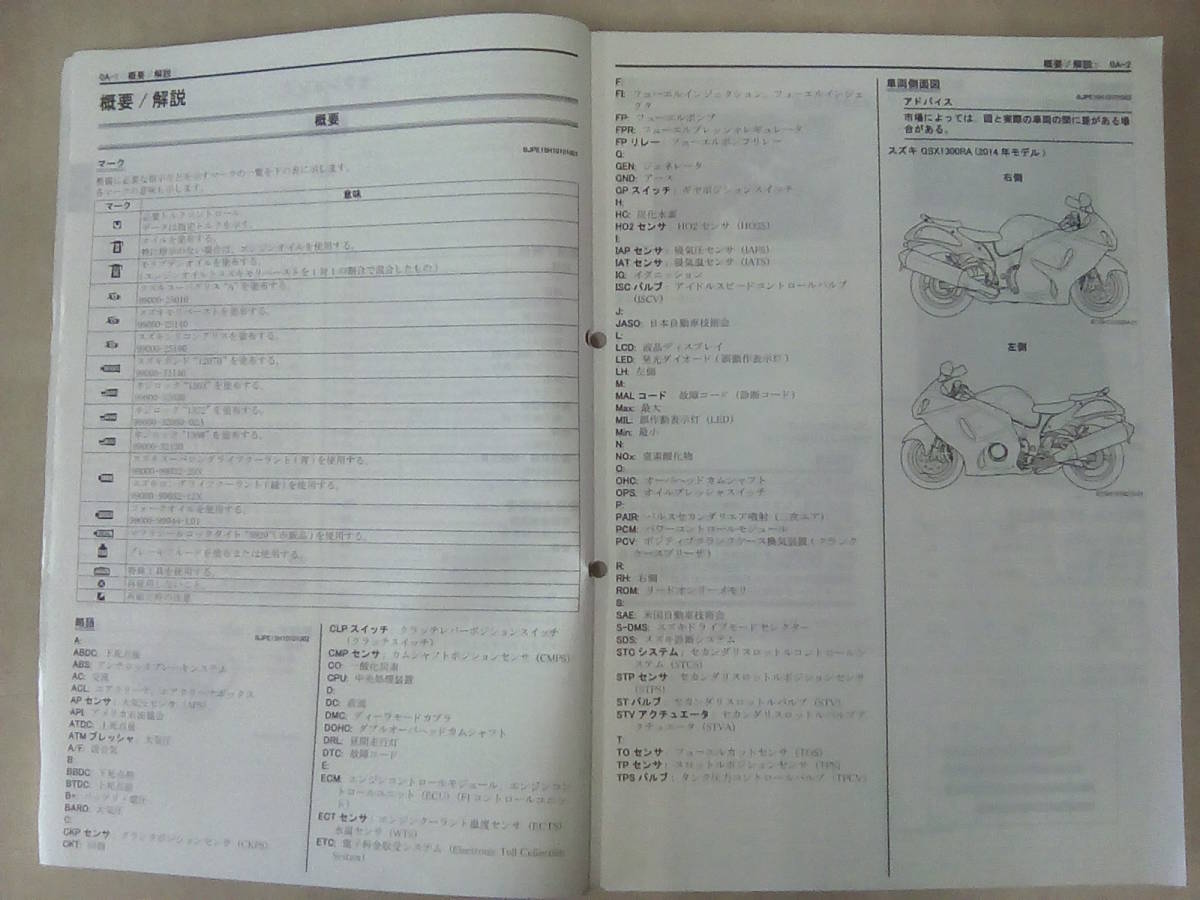 s*u様 隼 ハヤブサ サービスマニュアル　GSX1300RAL4 EBL-GX s*u様 隼 gsx1300rハヤブサ（サービスマニュアル）｜メンテナンス用品