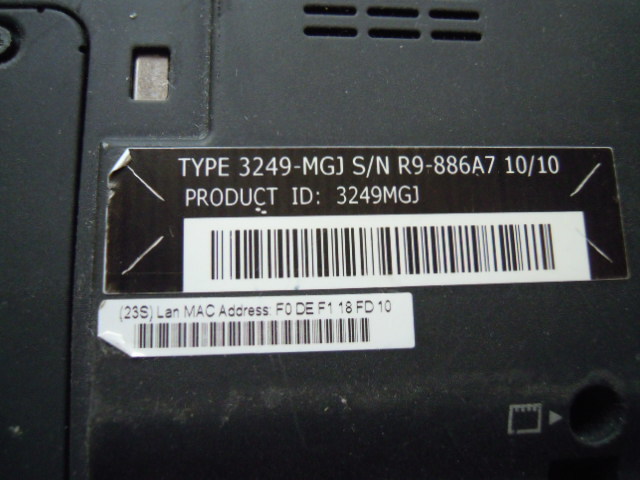 62★x201 Lenovo ThinkPad x201i i3-370M 2.4G /3249-MGJ/BIOS OK/部品取り用/上級者向け/ジャンク_6