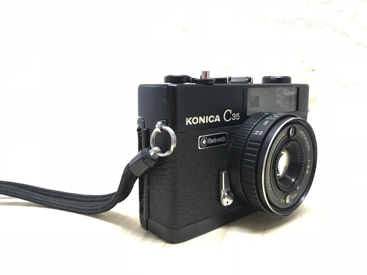 【KONICA C35 Flash matic　ブラック / HEXANON 1:2.8 35mm / 中古】