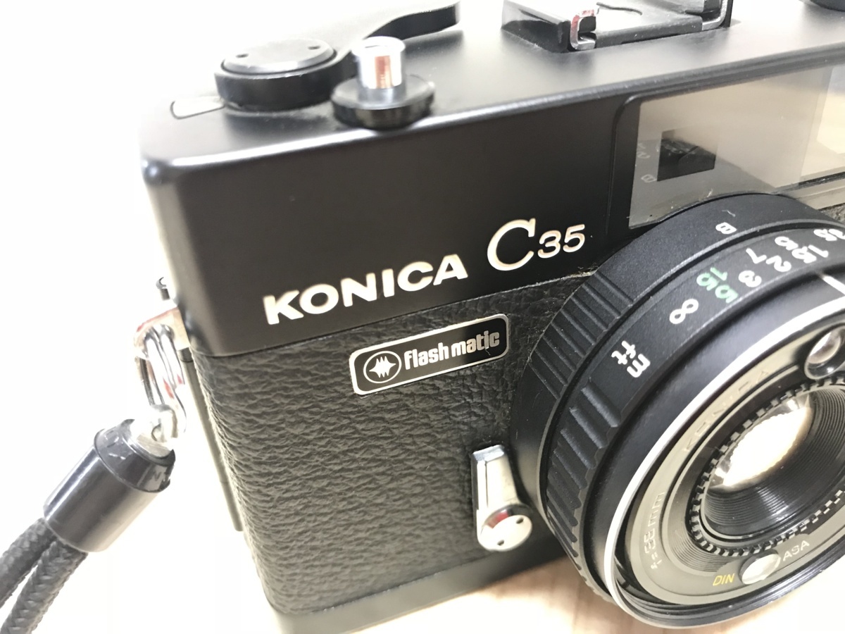 KONICA C35 Flash matic ブラック / HEXANON 1:2.8 35mm / 中古