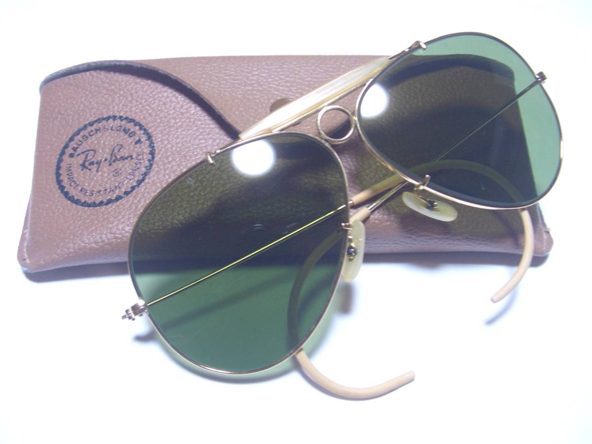 70s ヴィンテージ ボシュロム Ray-Ban レイバン シューター USA製 砂打BL レンズ上部 美品 