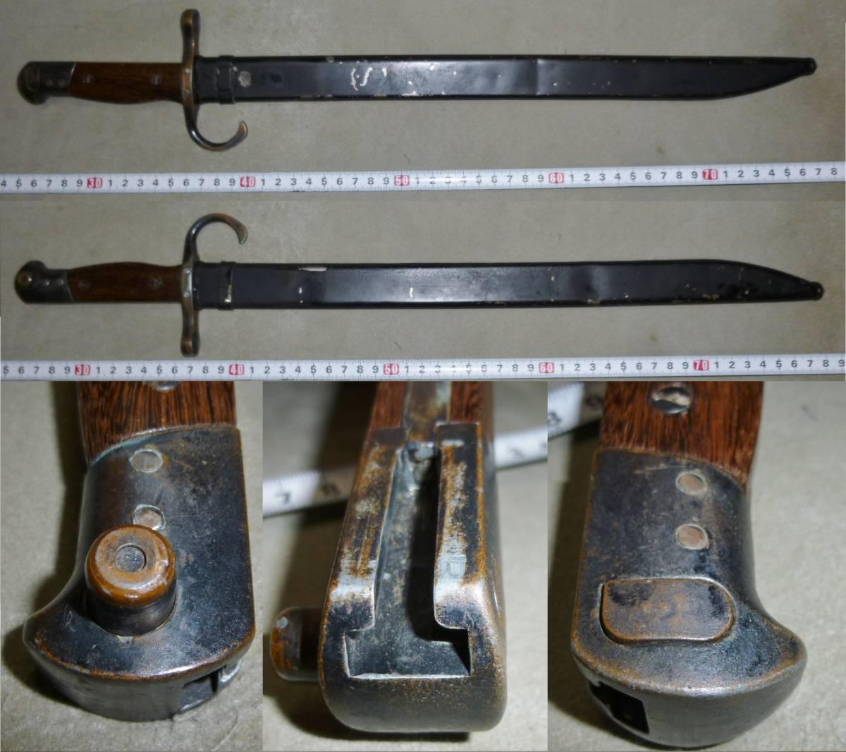 日本軍 三十年式銃剣 複製品 真鍮刀身 日本陸軍98式軍刀日本海軍太刀