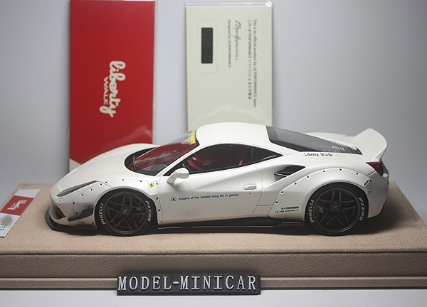 ★★★Sold Out！世界限定20台！LB特注！1/18 フェラーリ Ferrari 488GTB LB Works Liberty Walk LB Performance 正規品 Matt White Ferrari LB フェラーリ Hot Wheels製 Lincoln