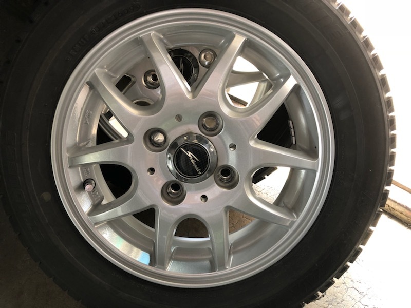 軽サイズ165/45超深リムRAY'Sセブリング赤キャップゴールドスポーク5.5
